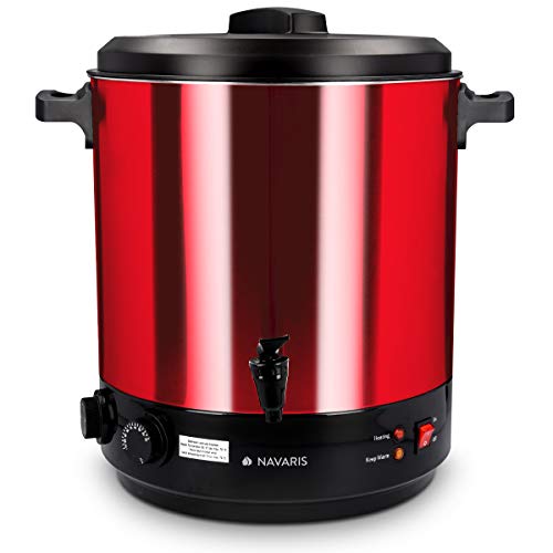 Navaris Glühweinkocher Einkochautomat - 27L Einkochtopf zum Einkochen - Glühweintopf Punschkocher mit Timer - Einmachtopf Einkocher Einweckautomat - Mit Zapfhahn - Rot Navaris Glühweinkocher Einkochautomat - 27L Einkochtopf zum Einkochen - Glühweintopf Punschkocher mit Timer - Einmachtopf Einkocher Einweckautomat - Mit Zapfhahn - Rot von Navaris