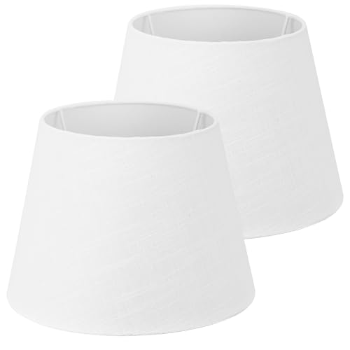 Navaris 2x Lampenschirm aus Leinen - 2er Pack E27 Lampen Schirm für Tischlampe oder Stehlampe - 2 Ersatz Lampenschirme klein - Außen Weiß/Innen Weiß Navaris 2x Lampenschirm aus Leinen - 2er Pack E27 Lampen Schirm für Tischlampe oder Stehlampe - 2 Ersatz Lampenschirme klein - Außen Weiß/Innen Weiß von Navaris