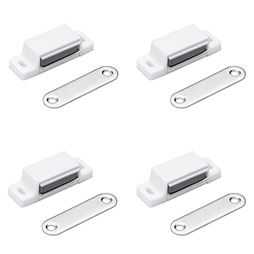 Navaris 4x Türmagnet Magnetschnäpper stark - Tür Magnet Haltekraft 14kg - Magnetverschluss Schrank - Türmagnete Magnet Schranktür - Schrankmagnete Magnetschloss Magnetschnapper von Navaris