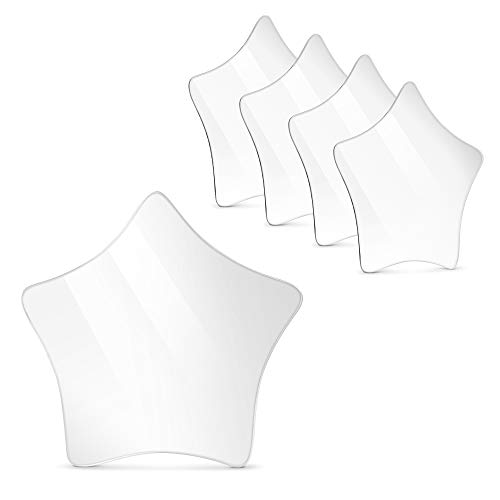 Navaris 5X Spiegelfolie Stern selbstklebend - 5er Set Deko Wand Spiegel Sticker Spiegelfliesen zum Kleben - Kinder Wandspiegel klein ohne Rahmen von Navaris
