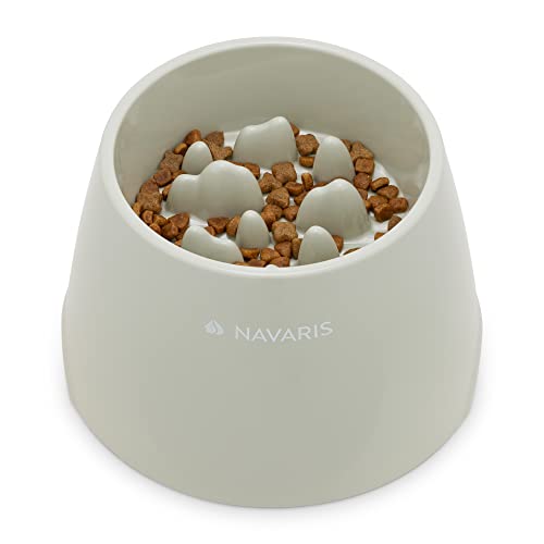 Navaris Anti Schling Napf Hund Katze erhöht - Hundenapf Antischlingnapf Hunde - Fressnapf Katze Futternapf Hund - Slow Feeder Fressnapf Hund - Katzennapf Hundezubehör von Navaris