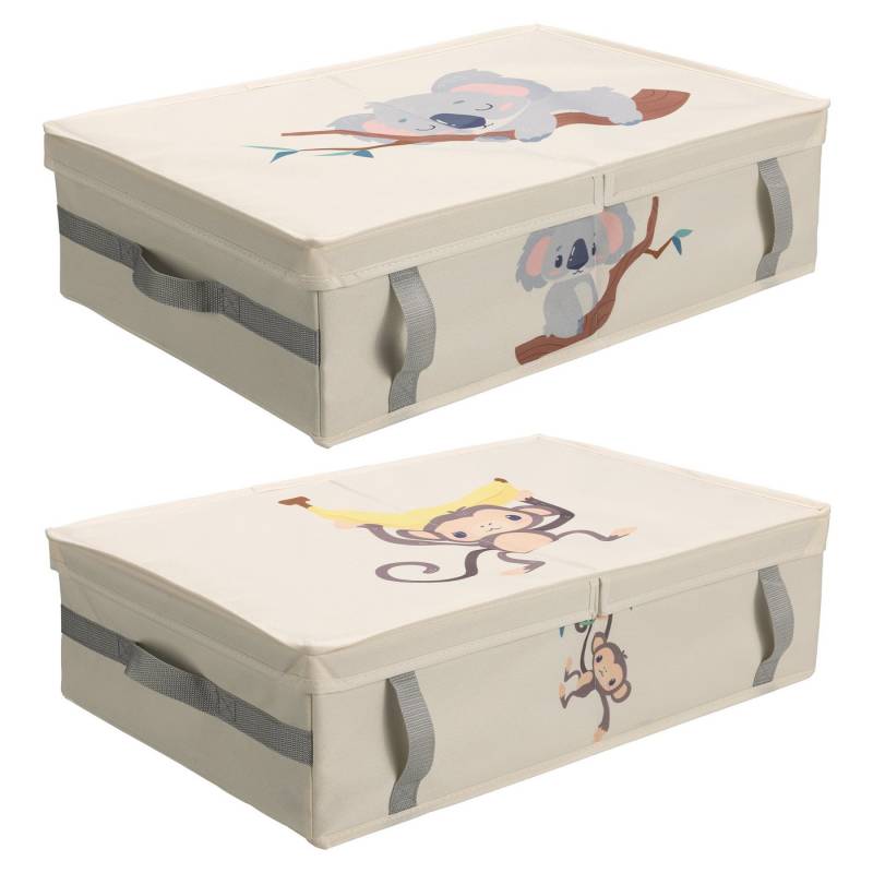 Navaris Aufbewahrungsbox 2er Set Unterbett Aufbewahrungsbox 58 x 38 x 15 cm Unterbettkommode (2 St), 2x Bettkasten Aufbewahrung Unterbettbox Set Aufbewahrungsbox Kleidung von Navaris