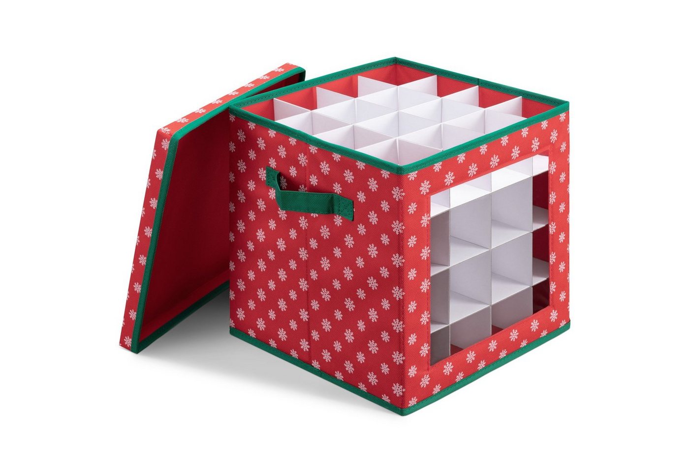 Navaris Aufbewahrungsbox Aufbewahrungsbox für Weihnachtskugeln - Sortierbox mit 64 Fächern (1 St) von Navaris