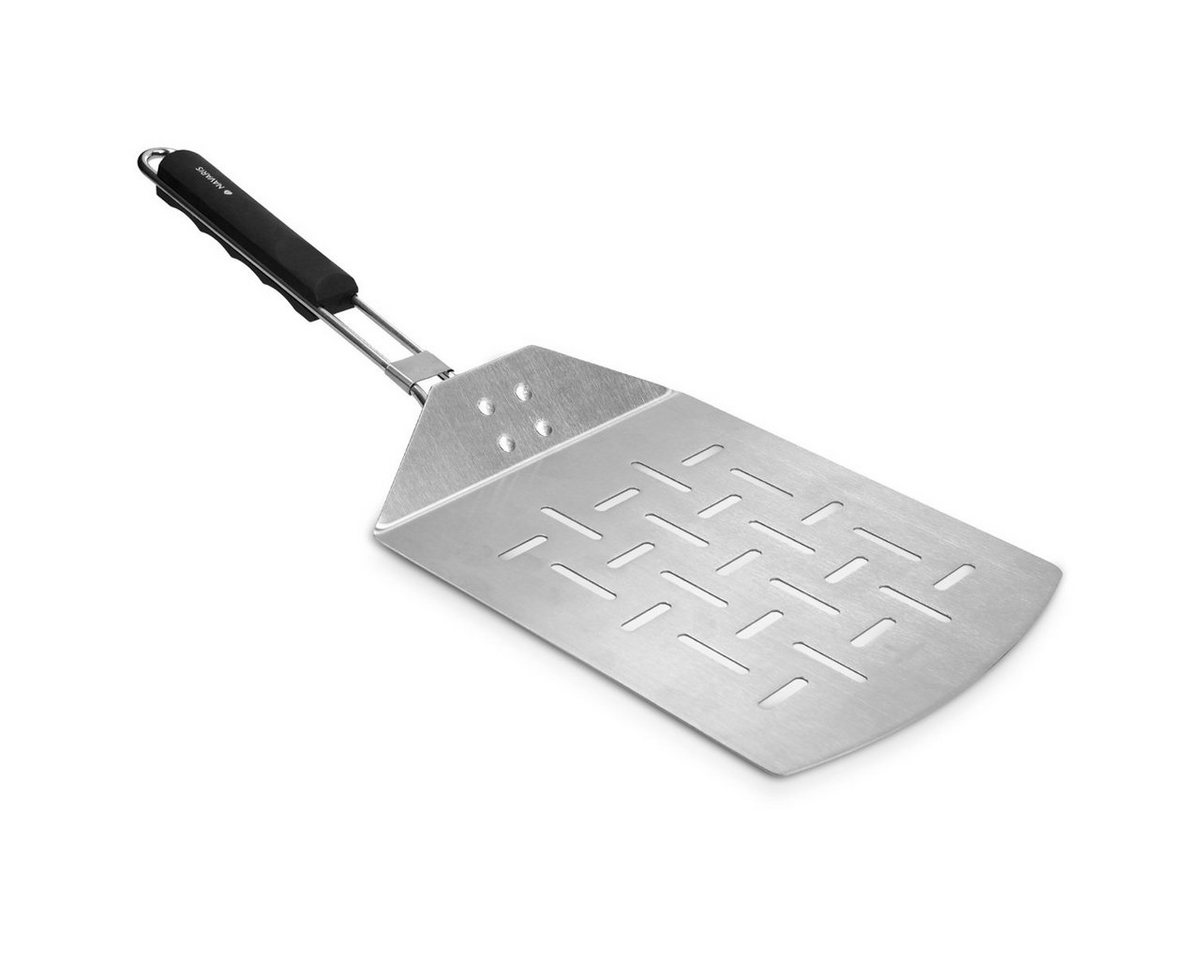 Navaris Backschaufeln Faltbare Pizzaschaufel aus Edelstahl, 46x18 cm, auch für Grill von Navaris