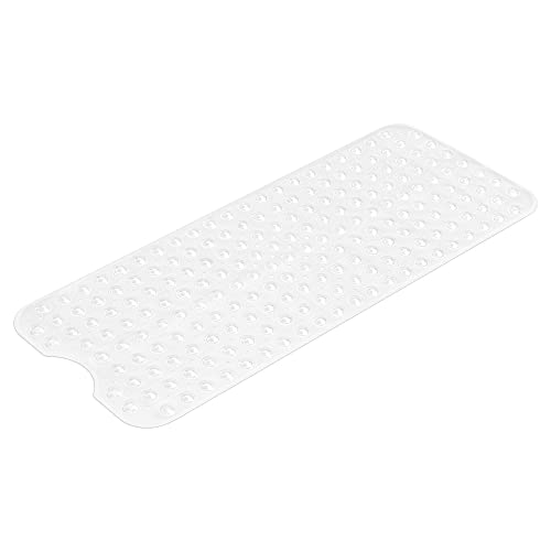 Navaris Badewannenmatte Badewanneneinlage Antirutschmatte Duschmatte - 100x41cm Rutschmatte für die Wanne - rutschfeste Badematte - transparent von Navaris