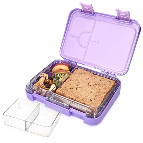 Navaris Bento Box Lunch Box Brotdose Vesperbox - auslaufsicher mit variablen Fächern - herausnehmbare Innenschale - Brotdose - lila Navaris Bento Box Lunch Box Brotdose Vesperbox - auslaufsicher mit variablen Fächern - herausnehmbare Innenschale - Brotdose - lila von Navaris