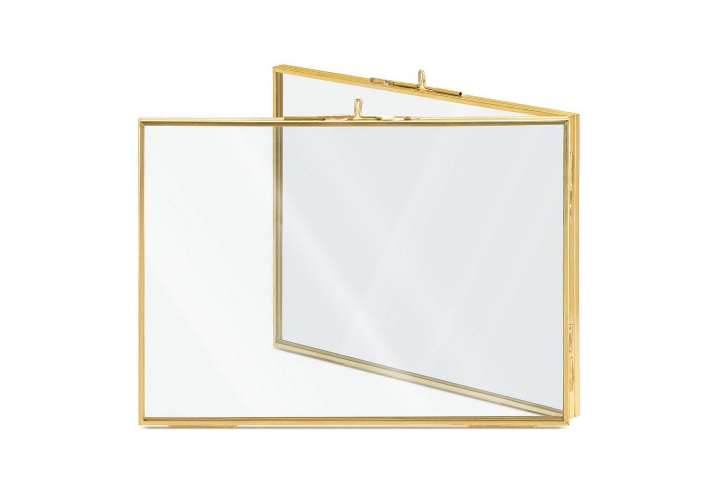 Navaris Bilderrahmen-Set Bilderrahmen Klapprahmen für Fotos - bis zu 4 Bilder - klappbar - gold, (1 St) von Navaris