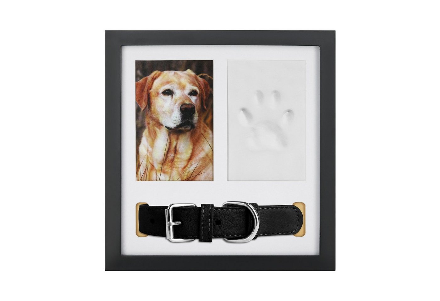 Navaris Bilderrahmen zum Basteln 3in1 Pfotenabdruck Set Hund - Foto Halsband Hundepfoten Abdruck, (1 St) Navaris Bilderrahmen zum Basteln 3in1 Pfotenabdruck Set Hund - Foto Halsband Hundepfoten Abdruck, (1 St) von Navaris