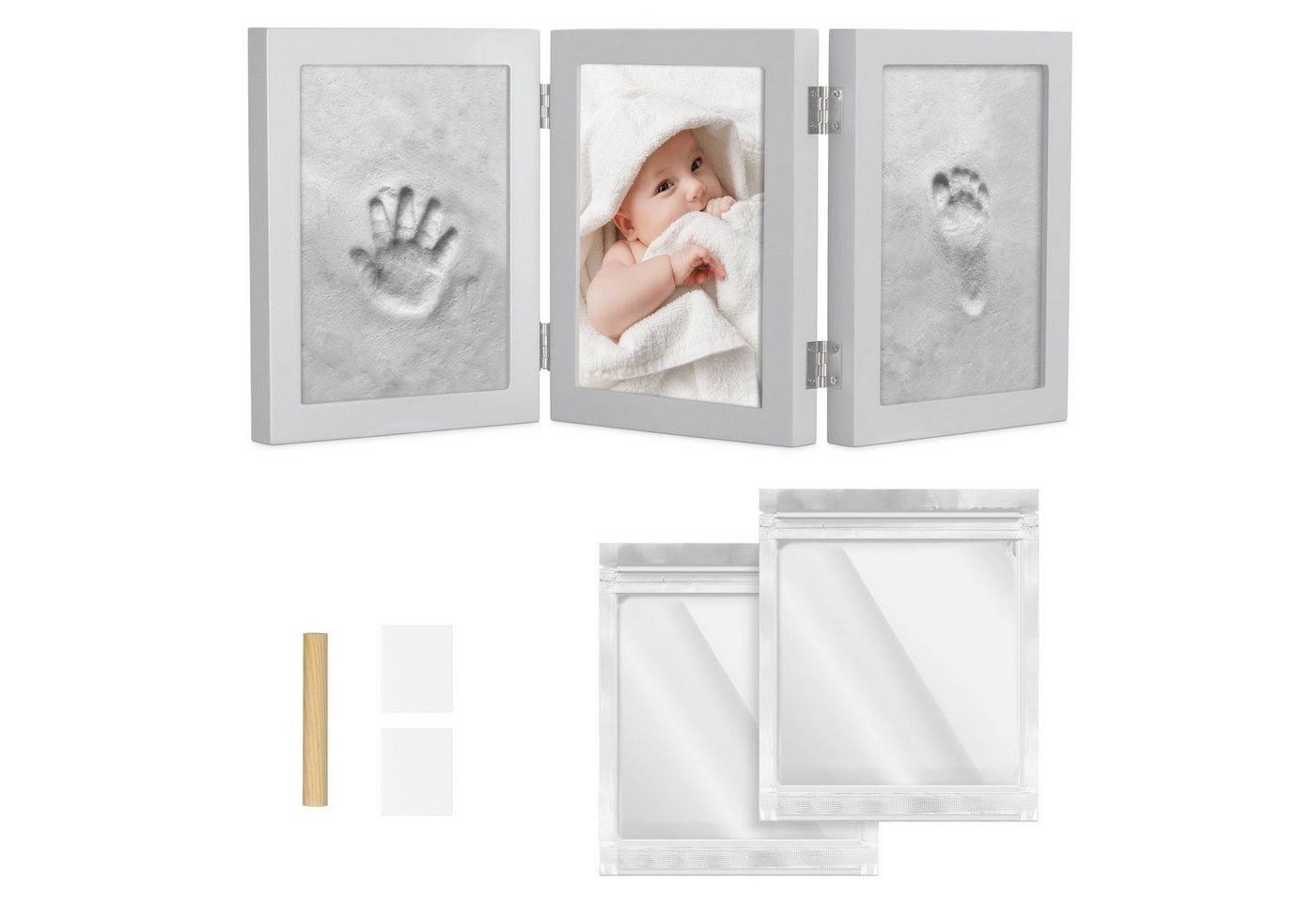 Navaris Bilderrahmen Bilderrahmen mit Gipsabdruck für Hand- und Fußabdruck, 220x170x22mm, (1 St) Navaris Bilderrahmen Bilderrahmen mit Gipsabdruck für Hand- und Fußabdruck, 220x170x22mm, (1 St) von Navaris