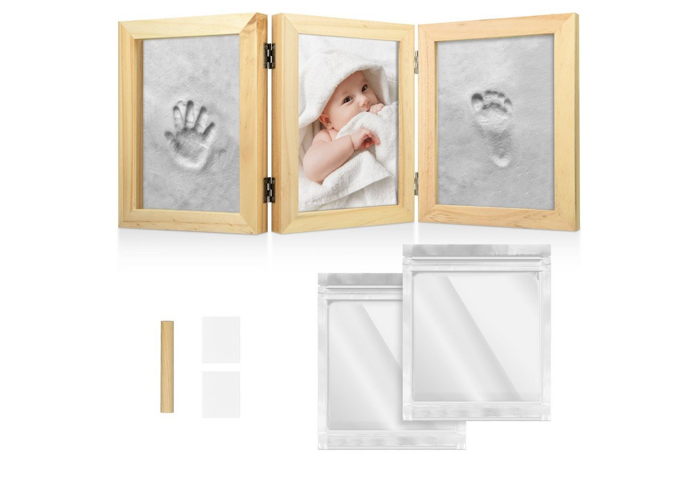 Navaris Bilderrahmen Bilderrahmen mit Gipsabdruck für Hand- und Fußabdruck, 220x170mm, (1 St) Navaris Bilderrahmen Bilderrahmen mit Gipsabdruck für Hand- und Fußabdruck, 220x170mm, (1 St) von Navaris