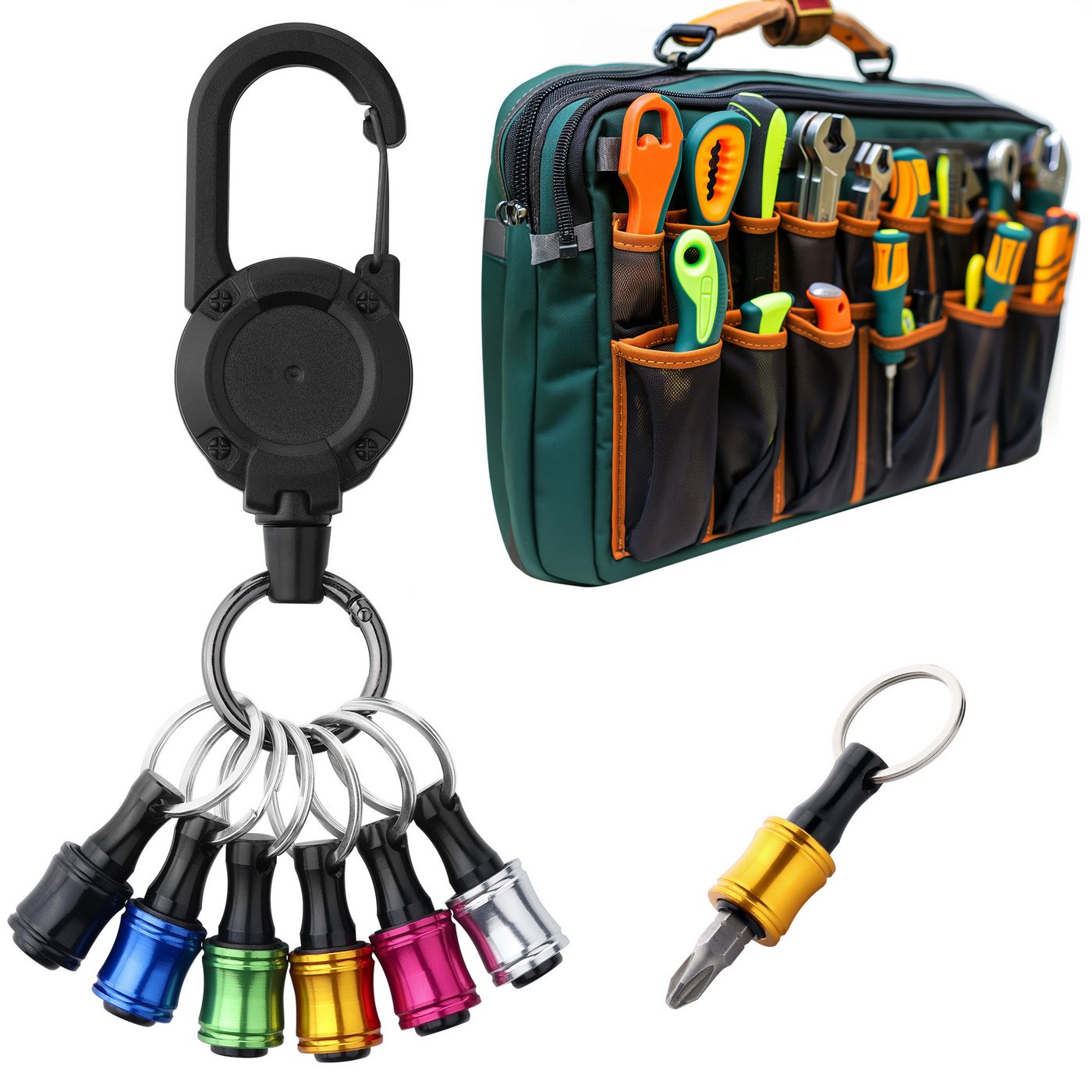 Navaris Bithalter Bit Halter Set - Bithalter Schraubendreher - Bit Halterung, (7-tlg) von Navaris