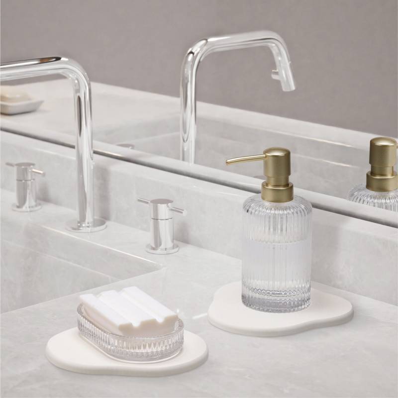 Navaris Blumentopf 2er Set Kieselgur Stein Badematte klein - Kieselgur Untersetzer (2 St) von Navaris