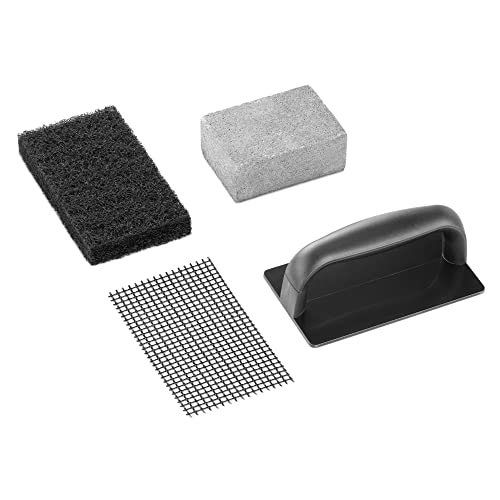 Navaris Bratpfannen und Grill Reinigungs-Set - 32teiliges Reinigungsset für Flache Ober- und Grillflächen - Scheuer Schwamm und Sieb Set für Wok von Navaris