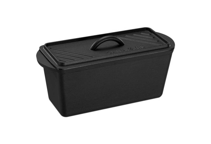Navaris Brotbackform Gusseisen Brotbackform mit Deckel - 34 x 13 x 13cm - Dutch Oven, (1-tlg) von Navaris