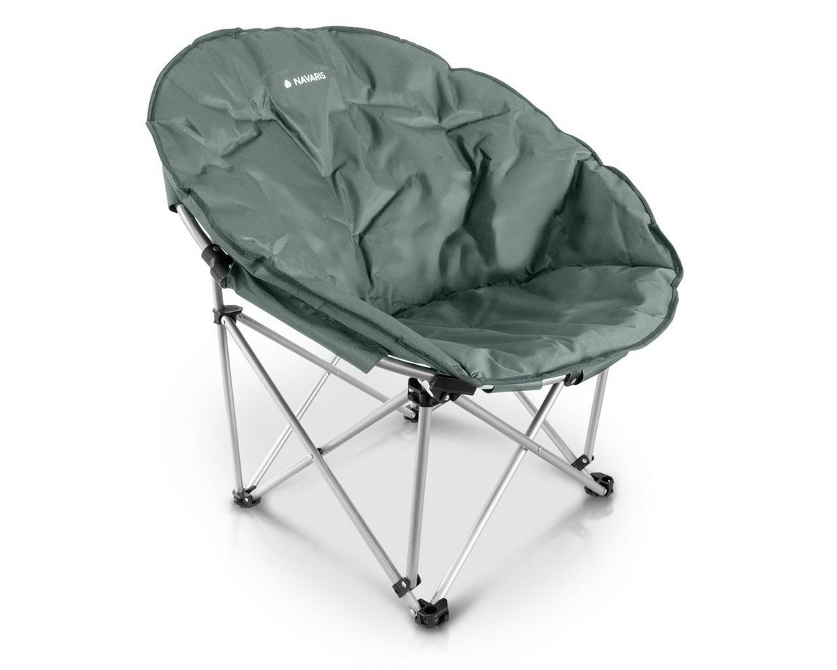 Navaris Campingstuhl Moon Chair Faltsessel rund XXL - Outdoor Klappstuhl mit Tasche (1 St) von Navaris