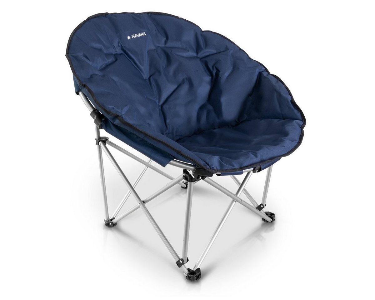 Navaris Campingstuhl Moon Chair Faltsessel rund XXL - Outdoor Klappstuhl mit Tasche (1 St) von Navaris