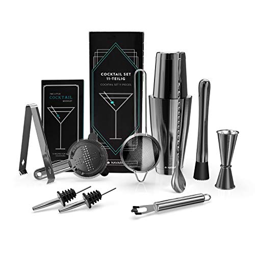 Navaris Cocktailset Cocktailshaker Cocktailmixer - 11-teiliges Mixer Set - Zubehör für Cocktails wie vom Profi - Barzubehör inklusive Rezeptbuch Navaris Cocktailset Cocktailshaker Cocktailmixer - 11-teiliges Mixer Set - Zubehör für Cocktails wie vom Profi - Barzubehör inklusive Rezeptbuch von Navaris