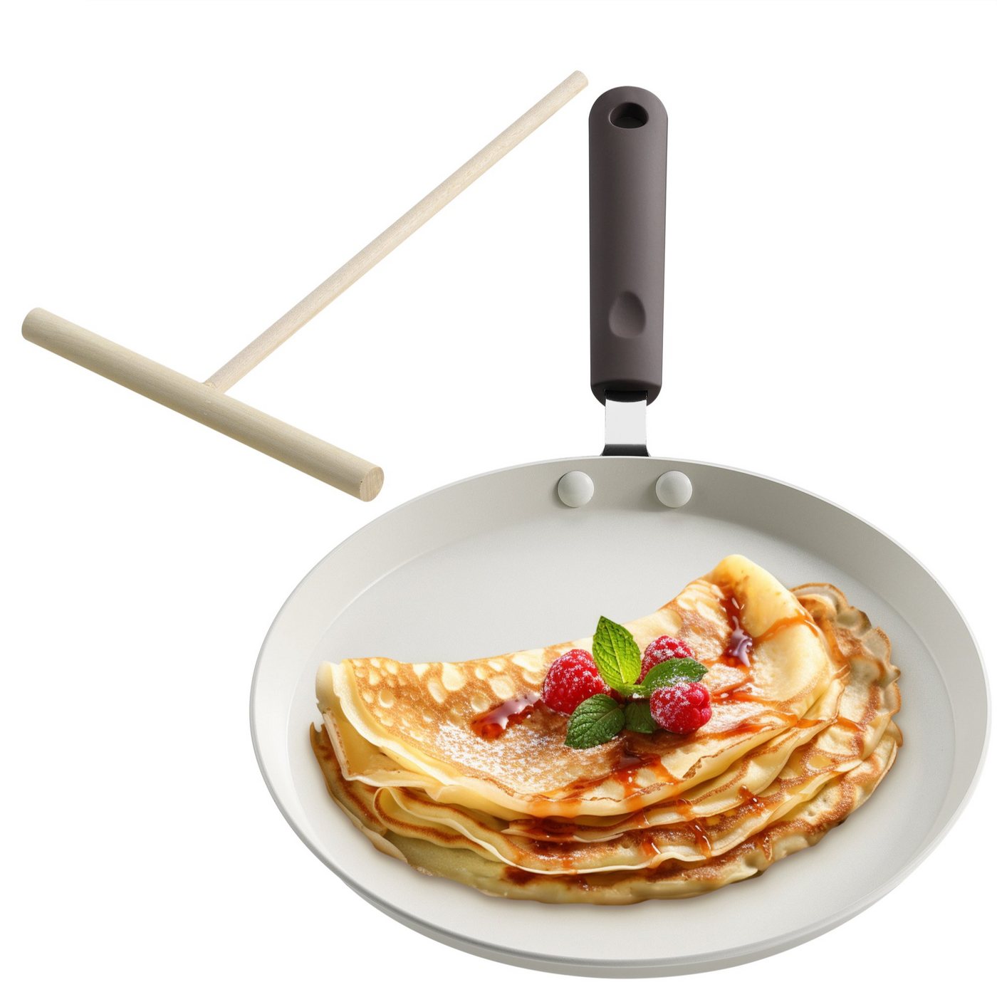 Navaris Crêpepfanne Crêpespfanne Pfannkuchenpfanne Palatschinkenpfanne - Ø26cm Pfanne, (1-tlg) von Navaris