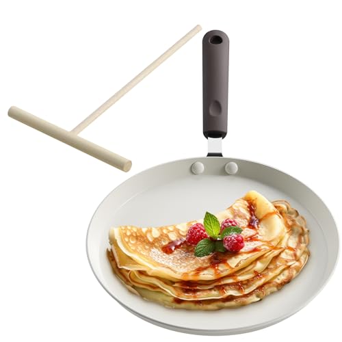 Navaris Crêpespfanne Pfannkuchenpfanne Palatschinkenpfanne - Ø26cm Pfanne für Crêpes Pancakes - alle Kochflächen - Antihaftbeschichtung - Cremefarben Navaris Crêpespfanne Pfannkuchenpfanne Palatschinkenpfanne - Ø26cm Pfanne für Crêpes Pancakes - alle Kochflächen - Antihaftbeschichtung - Cremefarben von Navaris