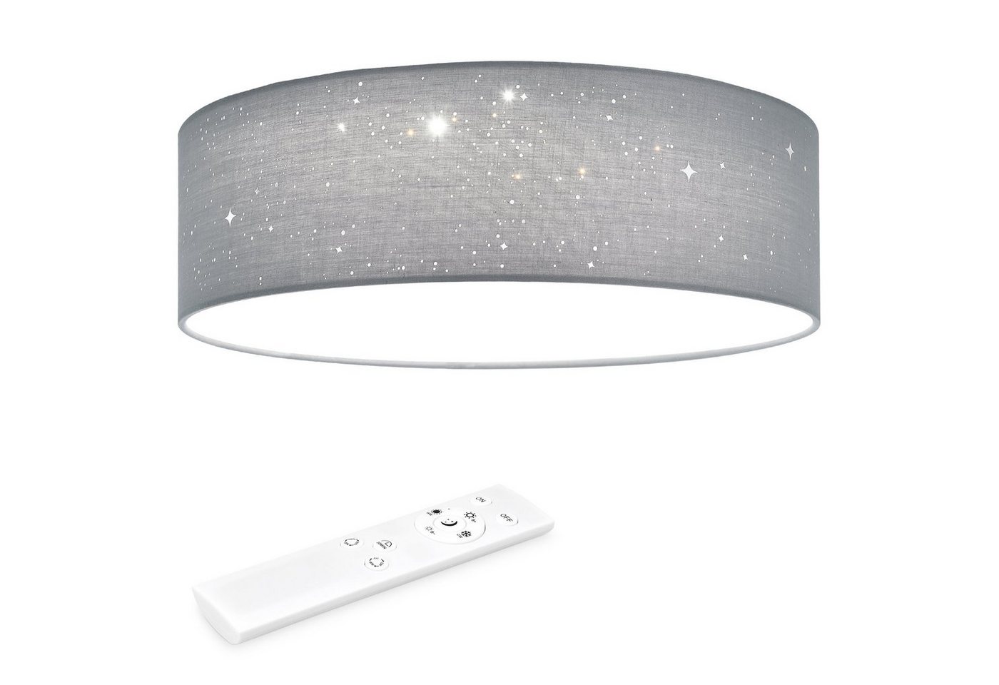 Navaris Deckenleuchten Dimmbare Deckenlampe rund mit Sterneneffekt und Fernbedienung Navaris Deckenleuchten Dimmbare Deckenlampe rund mit Sterneneffekt und Fernbedienung von Navaris