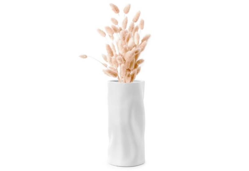 Navaris Tischvase Deko Vase modern weiß - Wohnzimmer Blumenvase - Blumen Vase (1 St) von Navaris
