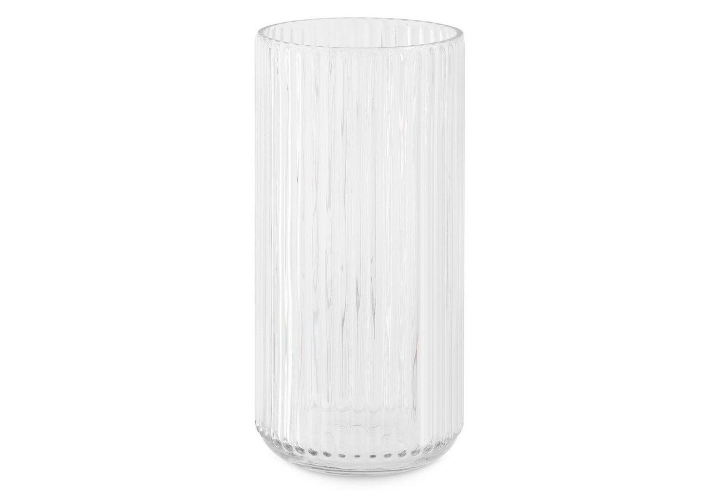 Navaris Dekovase Glasvase geriffelt groß 25cm Höhe - Blumenvase Glas minimalistisch n (1 St) von Navaris