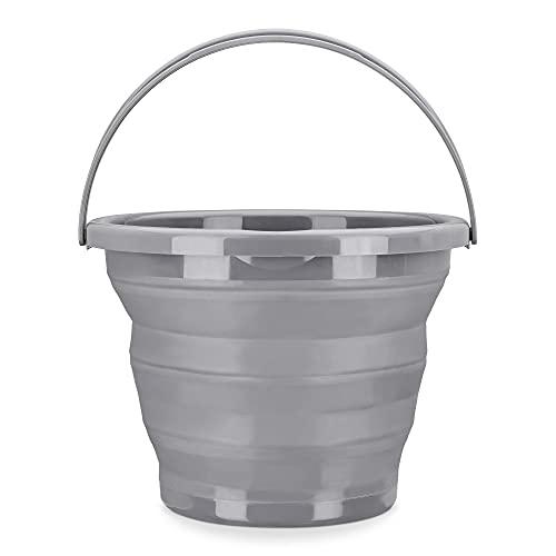 Navaris Falteimer Silikon Eimer faltbar - 10l Putzeimer für Reinigung Camping Angeln Küche - 10 Liter Haushaltseimer kompakt in Grau Navaris Falteimer Silikon Eimer faltbar - 10l Putzeimer für Reinigung Camping Angeln Küche - 10 Liter Haushaltseimer kompakt in Grau von Navaris
