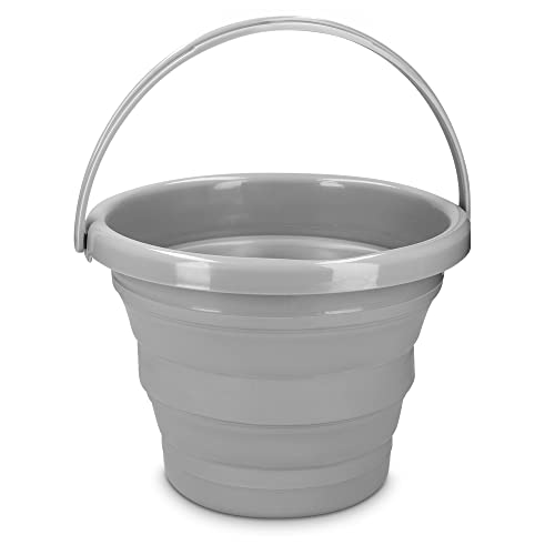 Navaris Falteimer Silikon Eimer faltbar - 5l Putzeimer Silikoneimer für Reinigung Camping Angeln Küche - 5 Liter Haushaltseimer in Grau Navaris Falteimer Silikon Eimer faltbar - 5l Putzeimer Silikoneimer für Reinigung Camping Angeln Küche - 5 Liter Haushaltseimer in Grau von Navaris