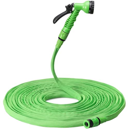 Navaris Flexibler Gartenschlauch 15-30m - Flexibel mit 7 Funktionen Brause und Schnelladaptern - Wasserschlauch flexibel dehnbar - Wasser Garten Schlauch - Flexschlauch von Navaris