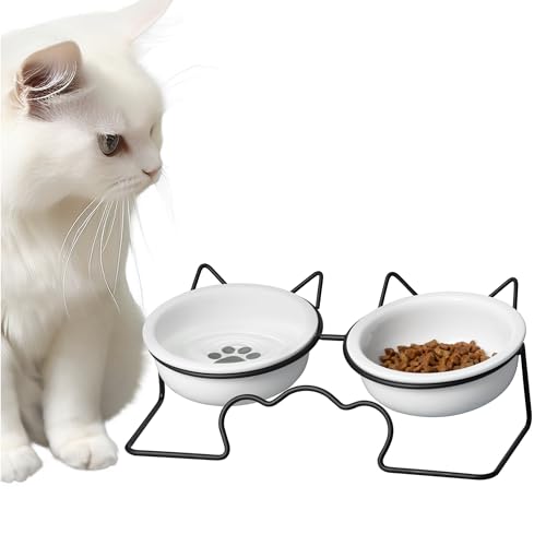 Navaris Futternapf 2er Set - Futternapf Katze - Futterstation Hund - Katzennapf Keramik - Hundenapf Keramik - Verwöhne Deine Lieblinge - 350 ml Kapazität - Weiß Navaris Futternapf 2er Set - Futternapf Katze - Futterstation Hund - Katzennapf Keramik - Hundenapf Keramik - Verwöhne Deine Lieblinge - 350 ml Kapazität - Weiß von Navaris
