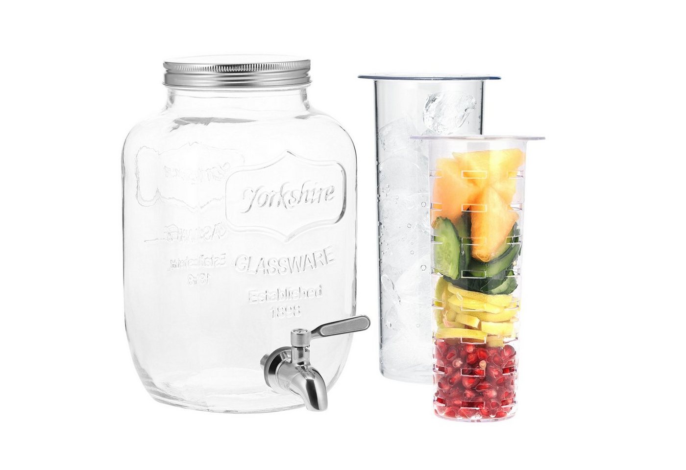 Navaris Getränkespender -Getränkespender 4L aus Glas - Zapfhahn & Deckel aus Edelstahl Navaris Getränkespender -Getränkespender 4L aus Glas - Zapfhahn & Deckel aus Edelstahl von Navaris