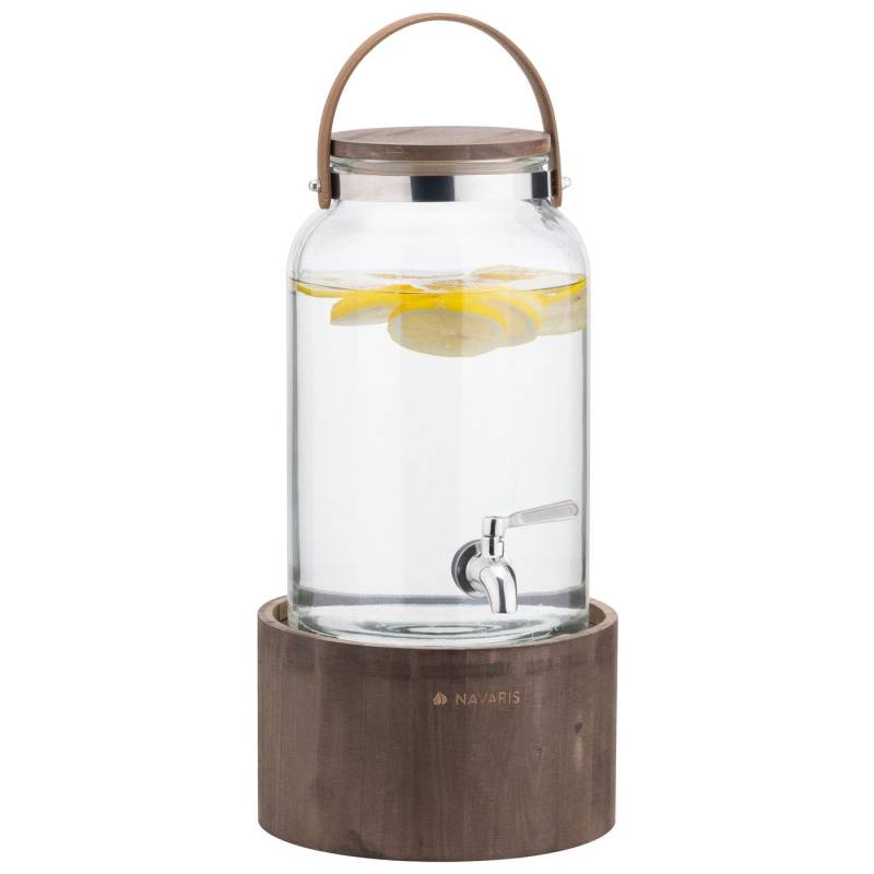 Navaris Getränkespender Getränkespender - Bowle Gefäß mit Deckel - Getränkespender Glas von Navaris