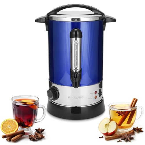 Navaris Glühweinkocher Heißwasserspender aus Edelstahl - 6,8l - mit Thermostat Füllstandanzeige Zapfhahn - Glühwein Heißgetränkeautomat Blau Navaris Glühweinkocher Heißwasserspender aus Edelstahl - 6,8l - mit Thermostat Füllstandanzeige Zapfhahn - Glühwein Heißgetränkeautomat Blau von Navaris