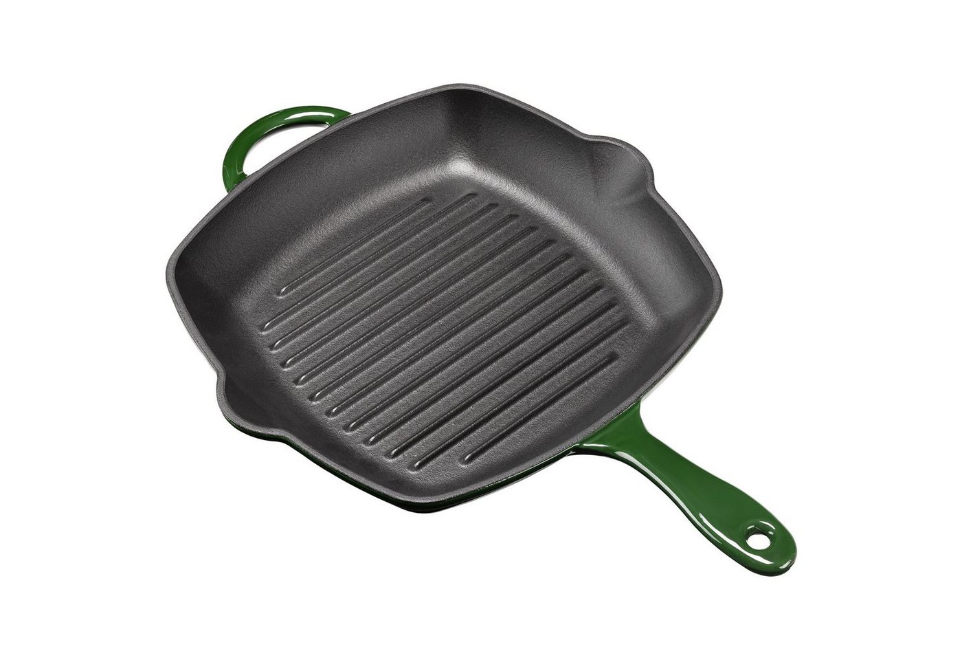 Navaris Grillpfanne -Gusseisenpfanne 21x21cm Steak- & Grillpfanne - emailliert, (1-tlg) von Navaris