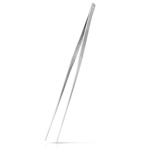 Navaris Grillpinzette aus rostfreiem Edelstahl - 40cm lang - Grill Fleischpinzette - auch als Bratpinzette Servierpinzette Küchenpinzette nutzbar von Navaris