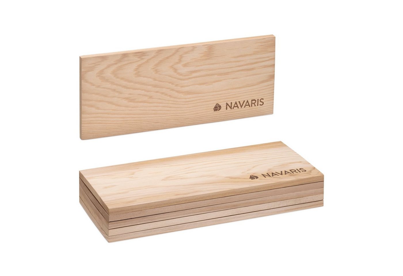 Navaris Grillrost 6x Zedernholz Grillbretter zum Grillen - 35 x 14cm - Set (1-St) von Navaris
