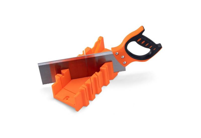 Navaris Bügelsäge Gehrungslade und Handsäge - Set aus Kunststoff Schneidlade und Säge (1-St) von Navaris