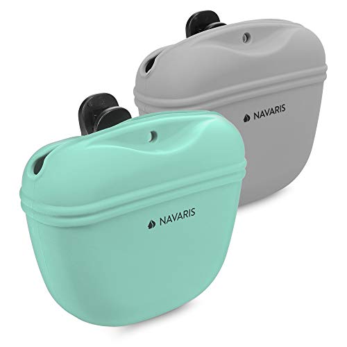Navaris Hunde Futterbeutel aus Silikon 2er Set - 2X Snackbeutel mit Clip und Magnet - Futtertasche Leckerlis Trockenfutter Nassfutter Navaris Hunde Futterbeutel aus Silikon 2er Set - 2X Snackbeutel mit Clip und Magnet - Futtertasche Leckerlis Trockenfutter Nassfutter von Navaris