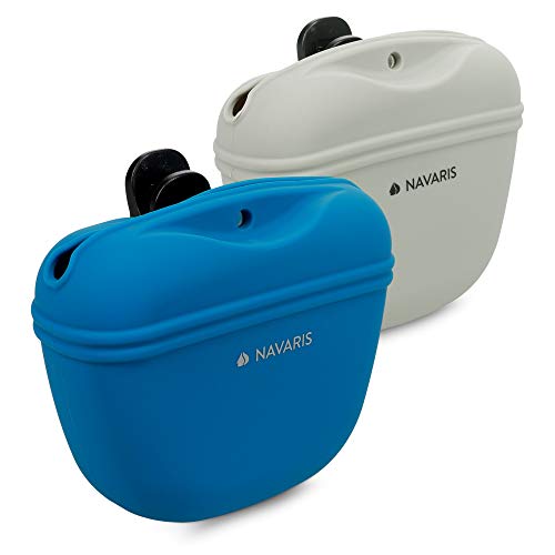Navaris Hunde Futterbeutel aus Silikon 2er Set - 2X Snackbeutel mit Clip und Magnet - Futtertasche Leckerlis Trockenfutter Nassfutter Navaris Hunde Futterbeutel aus Silikon 2er Set - 2X Snackbeutel mit Clip und Magnet - Futtertasche Leckerlis Trockenfutter Nassfutter von Navaris