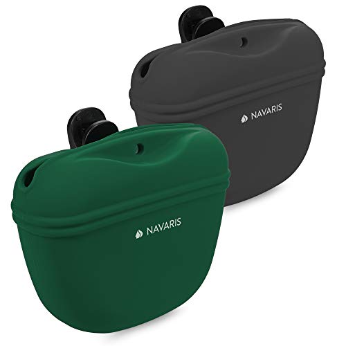 Navaris Hunde Futterbeutel aus Silikon 2er Set - 2X Snackbeutel mit Clip und Magnet - Futtertasche Leckerlis Trockenfutter Nassfutter Navaris Hunde Futterbeutel aus Silikon 2er Set - 2X Snackbeutel mit Clip und Magnet - Futtertasche Leckerlis Trockenfutter Nassfutter von Navaris