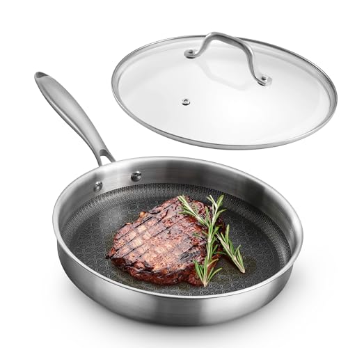 Navaris Hybrid Stainless Steel Frying Pan, 10inch with glass lid Navaris Hybrid Stainless Steel Frying Pan, 10inch with glass lid von Navaris