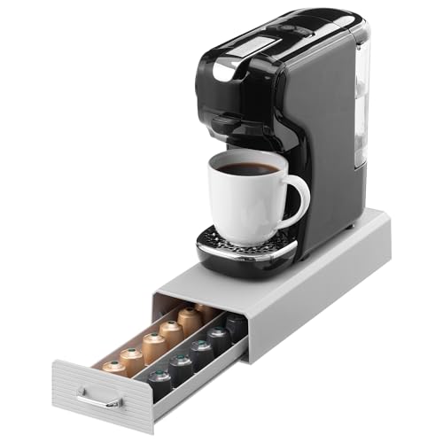 Navaris Kaffeekapseln Aufbewahrung kompatibel mit Nespresso Kapseln - 40 Kaffeepads Aufbewahrung - Kaffee Kapselhalter Schublade - Kapselbehälter - Coffee Capsule Holder - Grau Navaris Kaffeekapseln Aufbewahrung kompatibel mit Nespresso Kapseln - 40 Kaffeepads Aufbewahrung - Kaffee Kapselhalter Schublade - Kapselbehälter - Coffee Capsule Holder - Grau von Navaris