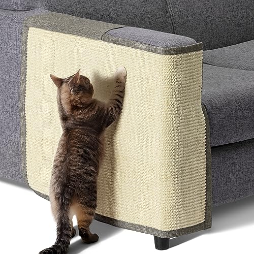 Navaris Katzen Kratzmatte Kratzschutz Sofa rechts - Sisal Kratzteppich für Katze - Couch Katzenkratzmatte - auch für Hunde geeignet - div. Farben von Navaris