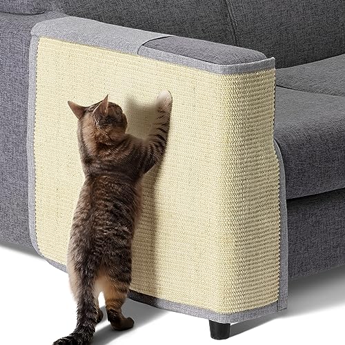 Navaris Katzen Kratzmatte Kratzschutz Sofa rechts - Sisal Kratzteppich für Katze - Couch Katzenkratzmatte - auch für Hunde geeignet - div. Farben von Navaris