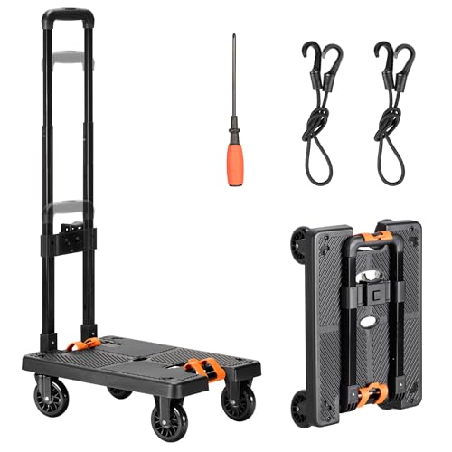 Navaris Klappbare Sackkarre mit Spanngurten - belastbar bis 50kg - Gummiräder - Transportkarre klappbar mit Spanngurt - Transportwagen Navaris Klappbare Sackkarre mit Spanngurten - belastbar bis 50kg - Gummiräder - Transportkarre klappbar mit Spanngurt - Transportwagen von Navaris