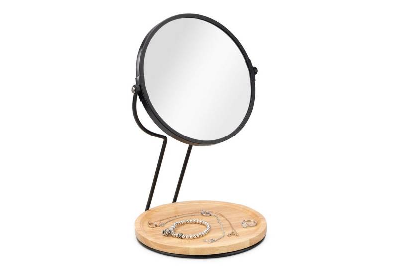 Navaris Kosmetikspiegel Kosmetikspiegel Schminkspiegel mit Schmuckablage - Spiegel (1-St) von Navaris