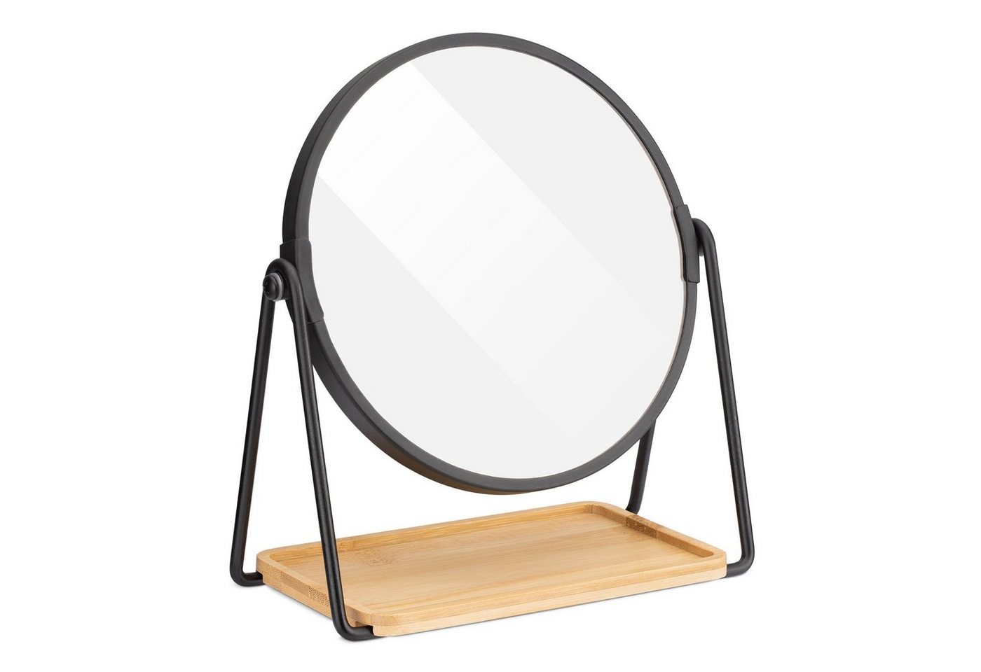 Navaris Kosmetikspiegel Schminkspiegel mit Schmuckablage - doppelseitiger Spiegel (1-St) von Navaris