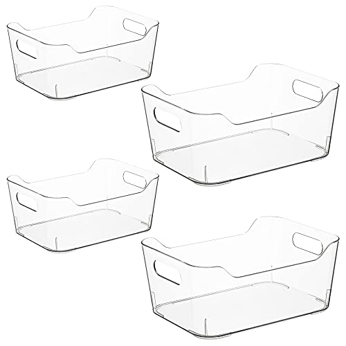 Navaris Kühlschrank Organizer für Lebensmittel - 4x Schubladen Aufbewahrung Ordnungssystem für Schrank - Aufbewahrungsboxen aus Kunststoff von Navaris
