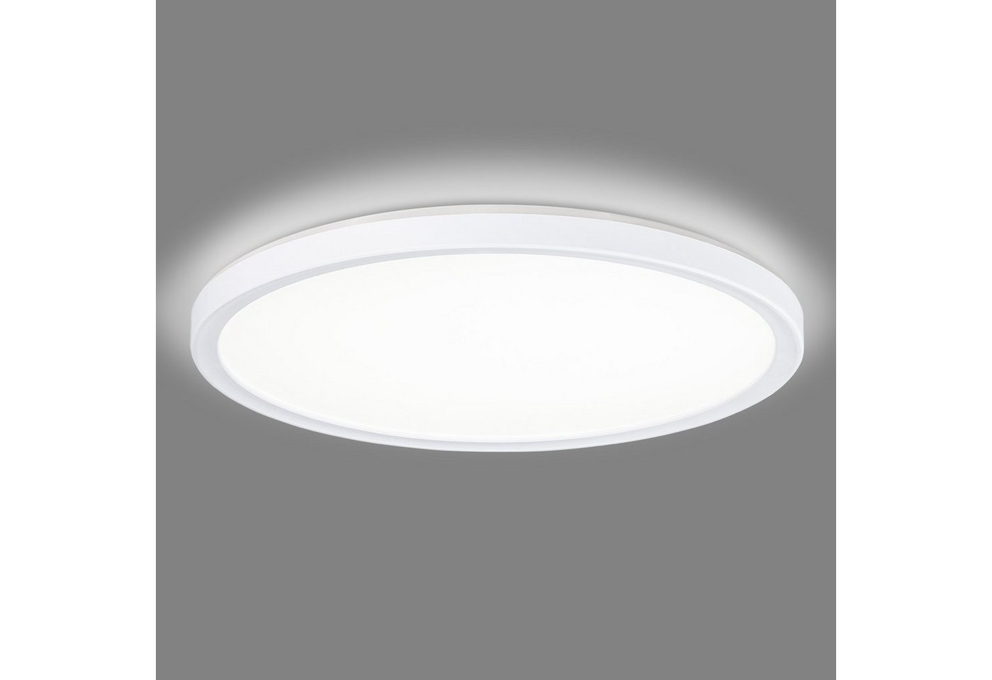 Navaris Deckenleuchte LED Deckenleuchte mit zusätzlicher Hintergrundbeleuchtung - 18 Watt von Navaris