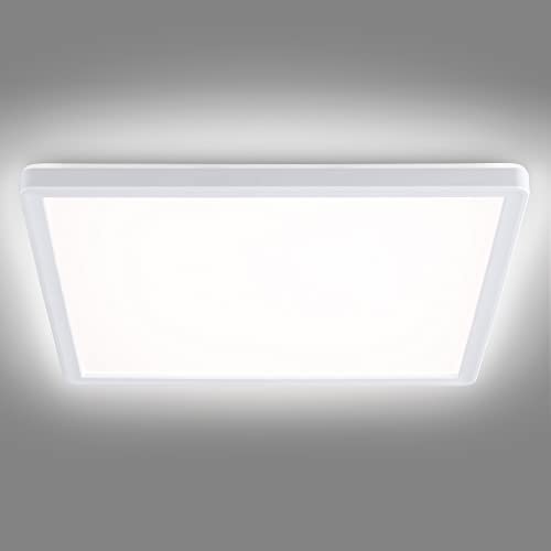 Navaris LED Deckenleuchte mit zusätzlicher Hintergrundbeleuchtung - 18 Watt - 29,3 x 29,3 x 2,8cm - 4000K - LED Deckenlampe Panel ultra flach quadratisch von Navaris